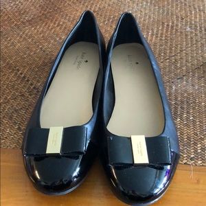Kate Spade Leather Bow Ballet Flats